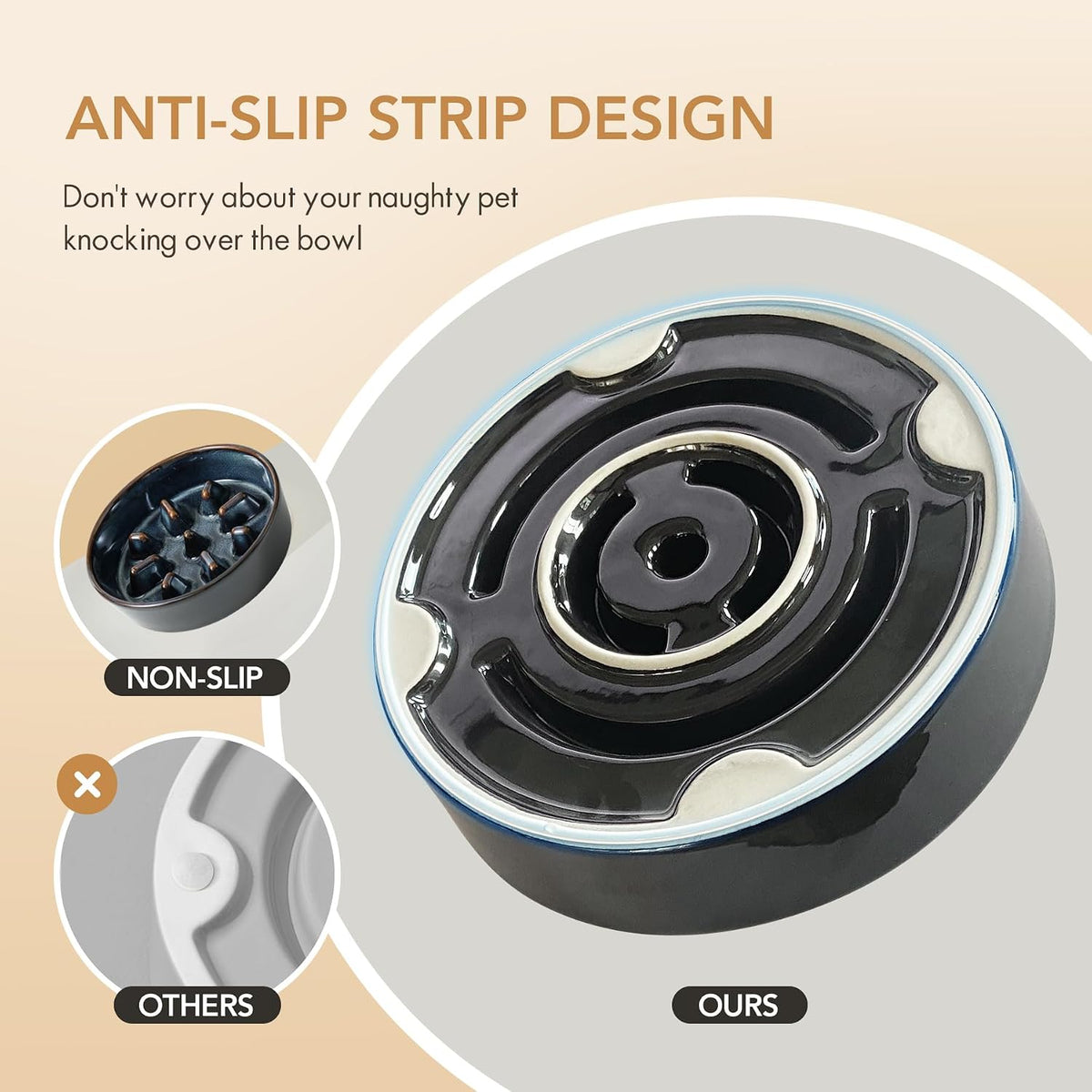 Raised Slow Feeder Dog Bowls, Elevated Dog Bowls Slow Feeder – Essentials for Dogs - 1 x Starry Sky - C / S- 6.1inch / 0.9 Cups - image 3