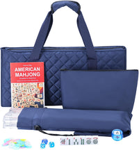 Jongyance American Mahjong Set with Blue Carrying Bag - Dark Blue