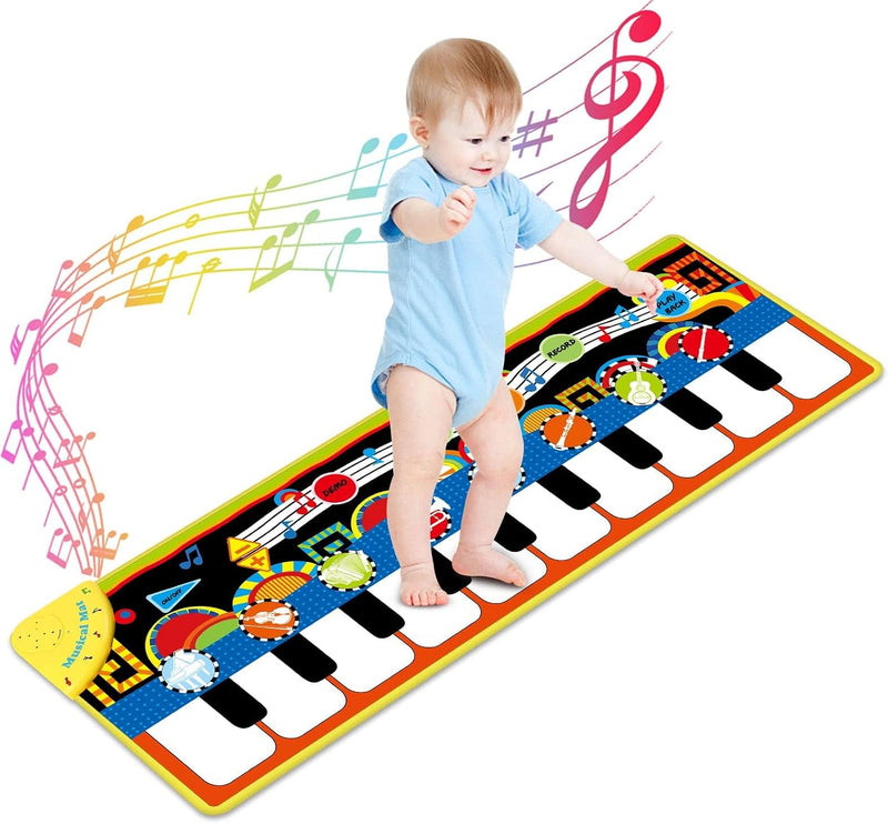 Cyiecw Floor Piano Mat, Toddler Toys Musical Mat with 25 Music Sounds – Fun for Kids & Family