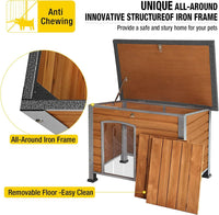 Aivituvin Dog House Outdoor & Indoor Wooden Dog Kennel for Winter - image 4