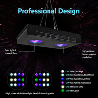 Aquarium Light - 95 Watt Sunrise Sunset Moonlight, Group Control Program Coral Reef Light Dimmable Full Spectrum for Marine Tanks,Saltwater Tank Light with Timer (G5 Suspension Version)