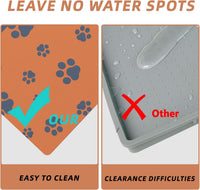 18"×30" Dog Food Mat-Absorbent Dog Mat for Food and Water - Orange-JY / 16"L x 24"W - image 3