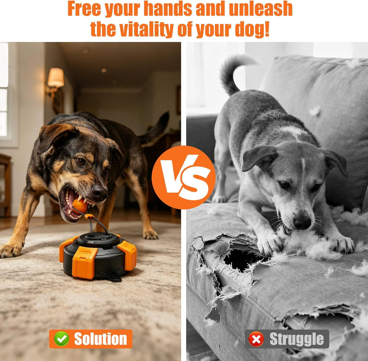 Interactive Tug-of-War Dog Toy for Medium & Large Aggressive Chewers – Essentials for Dogs - image 2