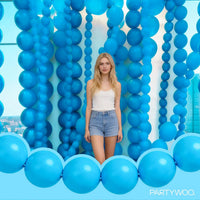 PartyWoo 100 white 6 inch linking balloons for garlands and arches - view 35