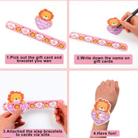 FOIMAS 48pcs Halloween Slap Bracelets - Pink - image 4
