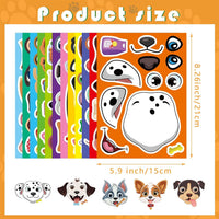 48PCS Halloween Make-a-face Stickers Halloween Characters Stickers - Dog - image 3