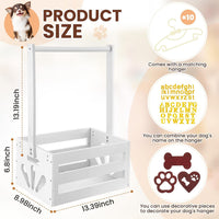 Wooden Dog Closet, Pet Wardrobe with Hanging Rod for Small Dog - White - image 2