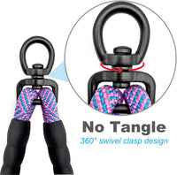 Double Dog Leash Coupler Heavy Duty Extension Rope for Two Large Dog – Essentials for Dogs - Small (1/3"D x 33"L) / Pinkblue - image 2