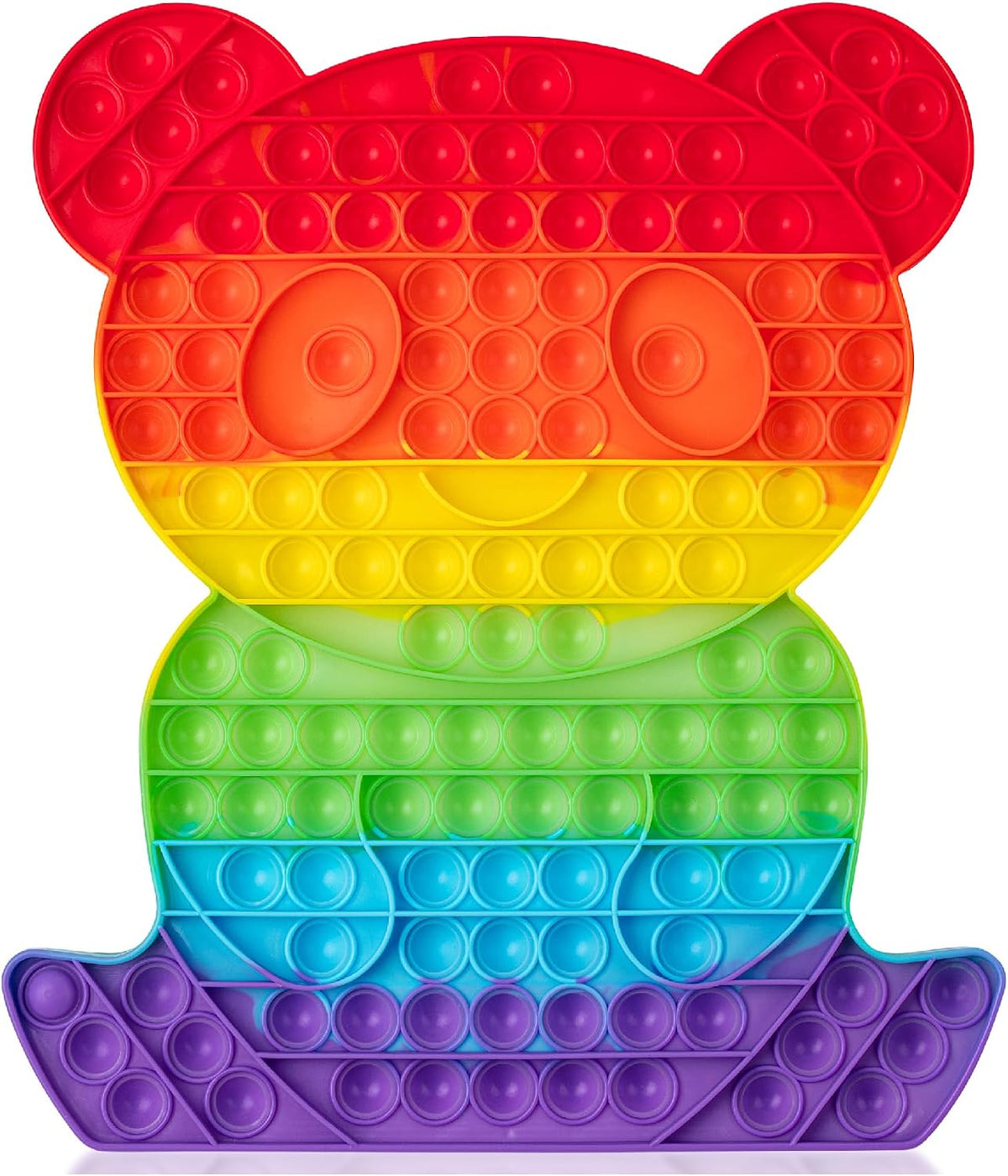 Mr. Pen, Pop Fidget Sensory Toys, Circle & Square Shapes - Happy Bear / 1 Pack