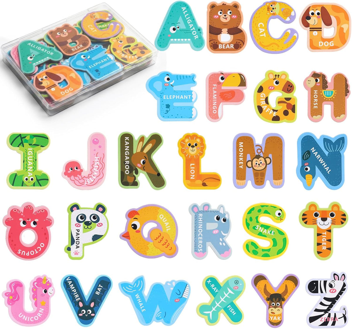 LovesTown 26PCS Magnetic Letters for Toddlers