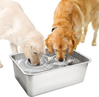 Stainless Steel Dog Water Bowl - 1 Pack-4 Gallon