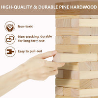 Aivalas Giant Tumble Tower 57 Blocks 4.2FT Indoor Outdoor Games - M-Over 3.2 FT-60PCS - image 3