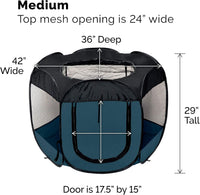 FurHaven Soft-Sided Dog & Cat Playpen - Sailor Blue / Medium - image 2