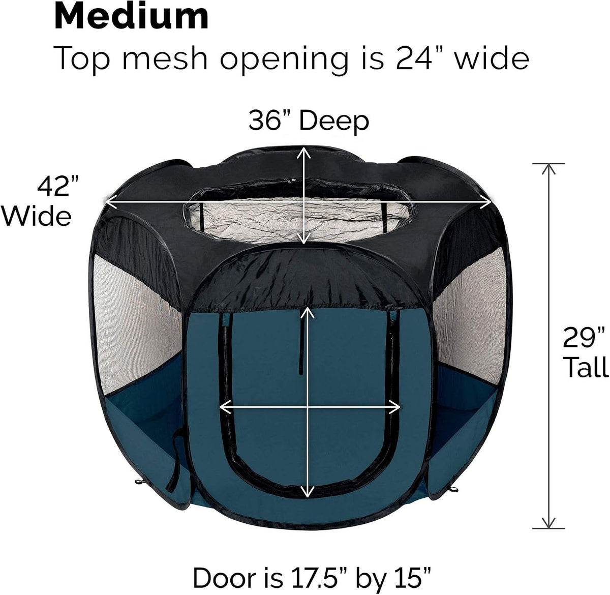 FurHaven Soft-Sided Dog & Cat Playpen - Sailor Blue / Medium - image 2