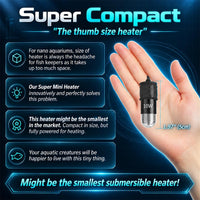 AquaMiracle 5V/2A USB 10W Super Mini Aquarium Heater for Tanks up - ≤ 1 Gal Tanks - image 2