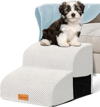 Topmart High Density Foam Pet Steps 2 Tiers,11.8" High,Non-Slip Dog Stairs,Soft Foam Dog Ramp Ladder,Best for Injured,Older Cats,Pets with Joint Pain,Suitable for Low Sofas,Stairs,Lower Place