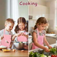IAGBIBUI 12 pack of black kids aprons with two front pockets - view 19