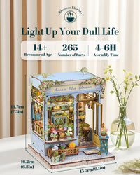 Cutefun Book Nook Kit, Bach Strings Musical Instrument Store - Anna's Blue Blossom - image 2