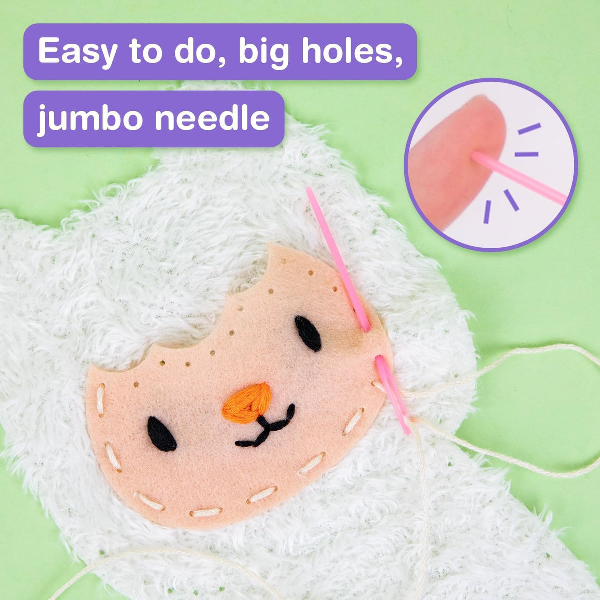 Avenir My First Sewing Kit for kids with a finished unicorn plush and pre-cut fabric pieces - view 18
