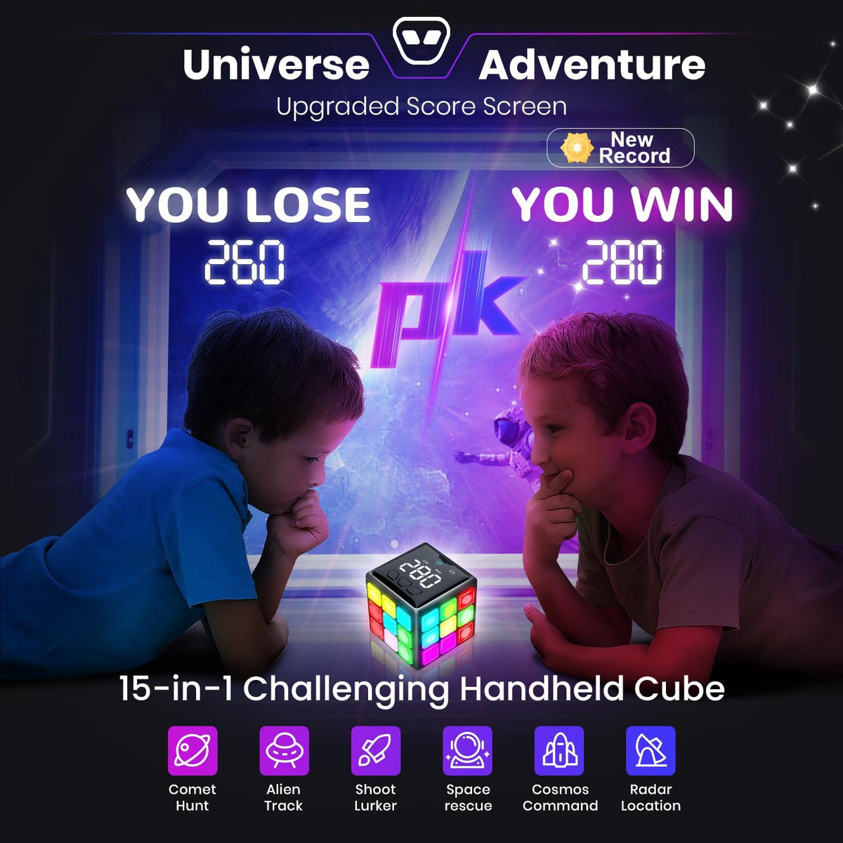 Xinbeiya Rechargeable Handheld Cube with Games - image 3