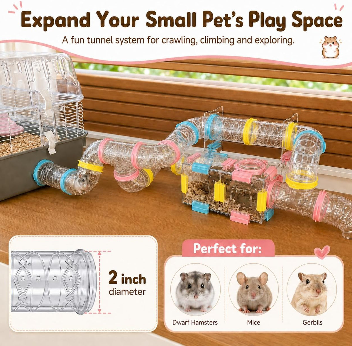 94 Pcs DIY Hamster Tunnel Tube Set - image 2