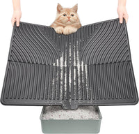 UPSKY Large Cat Litter Mat 31" x 24" Waterproof and Washable - 1.Black