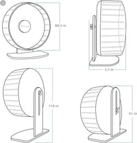 Niteangel Super-Silent Hamster Exercise Wheels - Quiet Spinner Hamster Running Wheels with Adjustable Stand for Hedgehog Gerbils Mice or Other Small Animals (S, White)