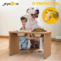 Elevated Dog Bowls, Bamboo Raised Dog Bowl Stand – Essentials for Dogs - Natural / X Large: 13'' Tall-68 oz Bowl - image 3