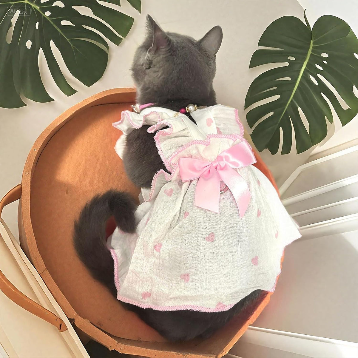 Dog Dresses for Small Dogs Girl Female Dog Cat Clothes Dress Cute - Light Pink / X-large (suggest 13-17.5lbs) - image 2