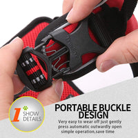 Truelove No Pull Dog Harness with Easy Control Handle and 2 Leash - X-Small / Red - image 4