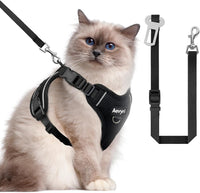 Cat Harness, Cat Harness and Leash for Walking - Black / L(13-18lb)