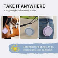 Collapsible Dog Bowls 2-Pack - 12 OZ Macaron Blue and Violet - image 4