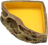 Reptile Feeder Resin Bowl Amphibian Reptile Bowl for Lizard Gecko