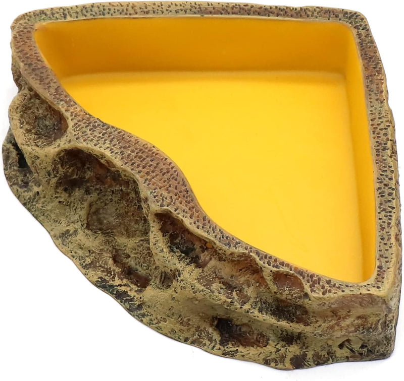 Reptile Feeder Resin Bowl Amphibian Reptile Bowl for Lizard Gecko