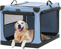 PETSFIT 36" Soft Portable Dog Crate - 40.0"L x 25.0"W x 25.0"H / Blue