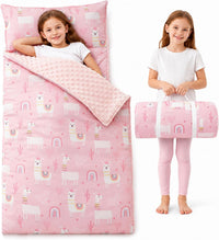 Bunnikins & Clover Toddler Nap Mat with Removable Pillow - Alpaca