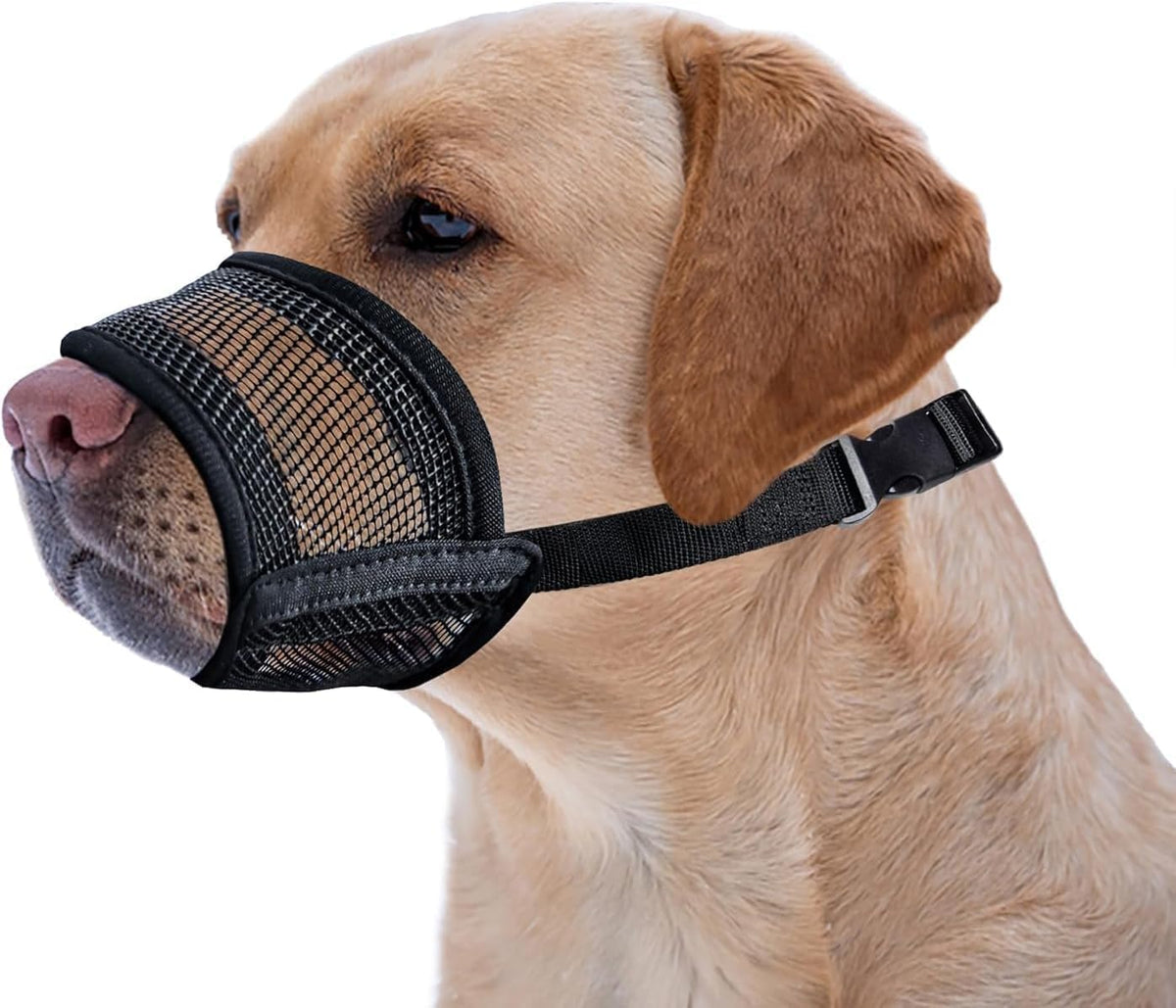 Dog Muzzle for Large Dogs, Air Mesh Muzzle for Large Sized Dog - XXL / Breathable Mesh