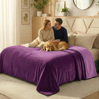 Paw Buddies Waterproof Blanket King Size 80"x90" for Dogs, Pets - Purple - image 2
