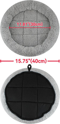 Enjoying Cat Mat Bed 16" x 22" Pet Bed with Pillow Around for Dogs - Medium(Round) - image 4