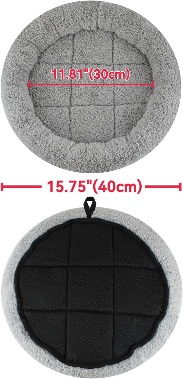 Enjoying Cat Mat Bed 16" x 22" Pet Bed with Pillow Around for Dogs - Medium(Round) - image 4