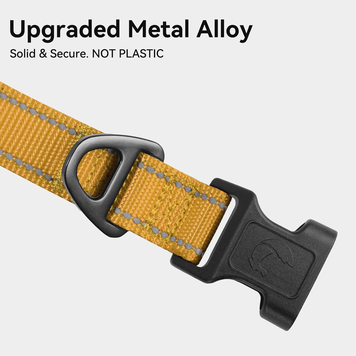 Joytale Reflective Dog Collar, Adjustable Neoprene Padded - X-Small (Pack of 1) / Khaki - image 3