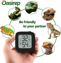 Reptile Thermometer and Hygrometer - KD30M-Black / 1Pack - image 2