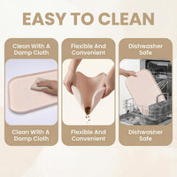 Non-Slip Silicone Dog Food Mat for Food and Water - 60 x 40 cm / Beige - image 2