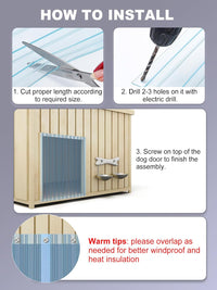 MEWTOGO 13.7in x 4.9ft Door Replacement Flaps for Dog House – Essentials for Dogs - 9.8 in x 4.9 ft - image 4