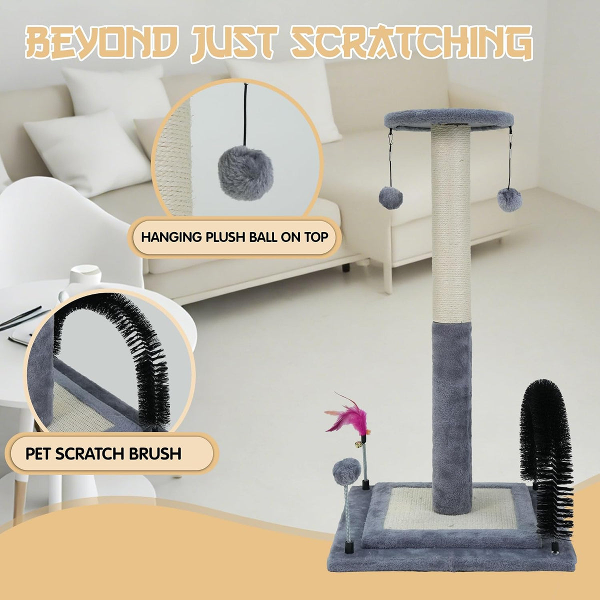 Multifunctional Cat Scratching Posts for Indoor Kittens - image 2