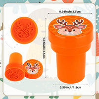 Hxezoc dog paw print stamps, 24 mini self-inking stampers in 8 bright colors - view 16