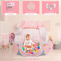 Crayline Pop Up Princess Tent with Star Light - Pink Gray - image 4