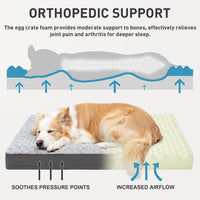 KSIIA Washable Dog Bed for Crate Waterproof for Medium Dogs - Light Grey / 41.0"L x 27.0"W x 3.0"Th - image 3