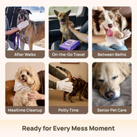 HICC PET Dog Wipes for Dogs & Cats, Glove Design - Verbena Scent / 6 PCS - image 2