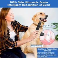 Dog Tooth Brushing Kit,Dogs Teeth Cleaning Kit with Light,3 Modes Doggie Plaque and Tartar Remover for Teeth,Low Noise Dog Teeth Cleaner and Dental Care, Black1